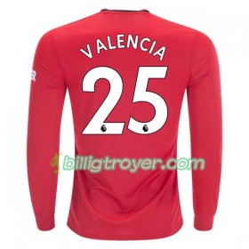 Billige Fotballdrakter Manchester United Antonio Valencia 25 Hjemmedraktsett 2019/20 Langermet